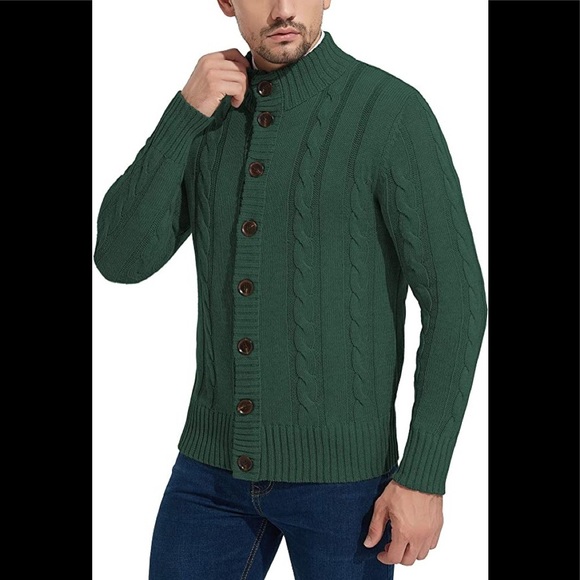 New Mens Rayon Cardigan Sweater w/ 8 Button Closure Multiple Sizes - Picture 1 of 1